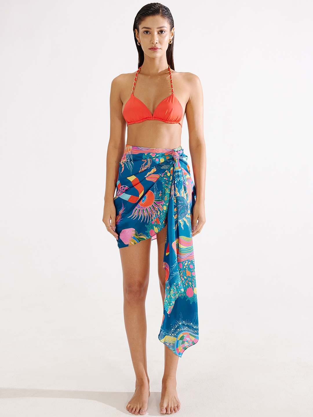 

Tizzi Tie-Ups Details Swim Bikini Set, Red