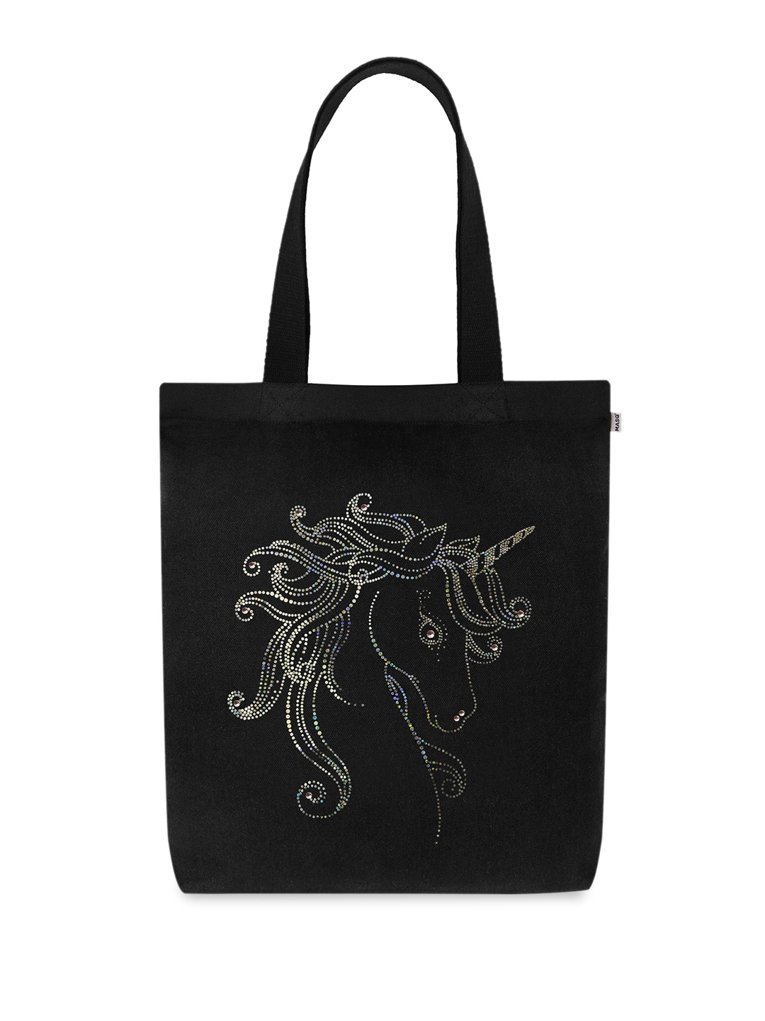 

MASQ Embellished Shoper Tote Bag, Black