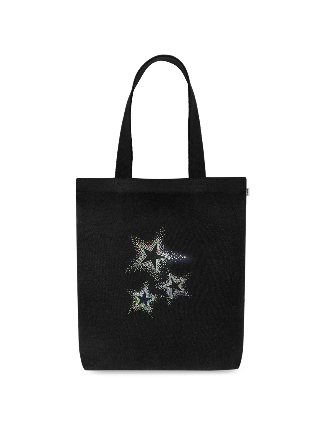 

MASQ Graphic Embellished Shopper Tote Bag, Black