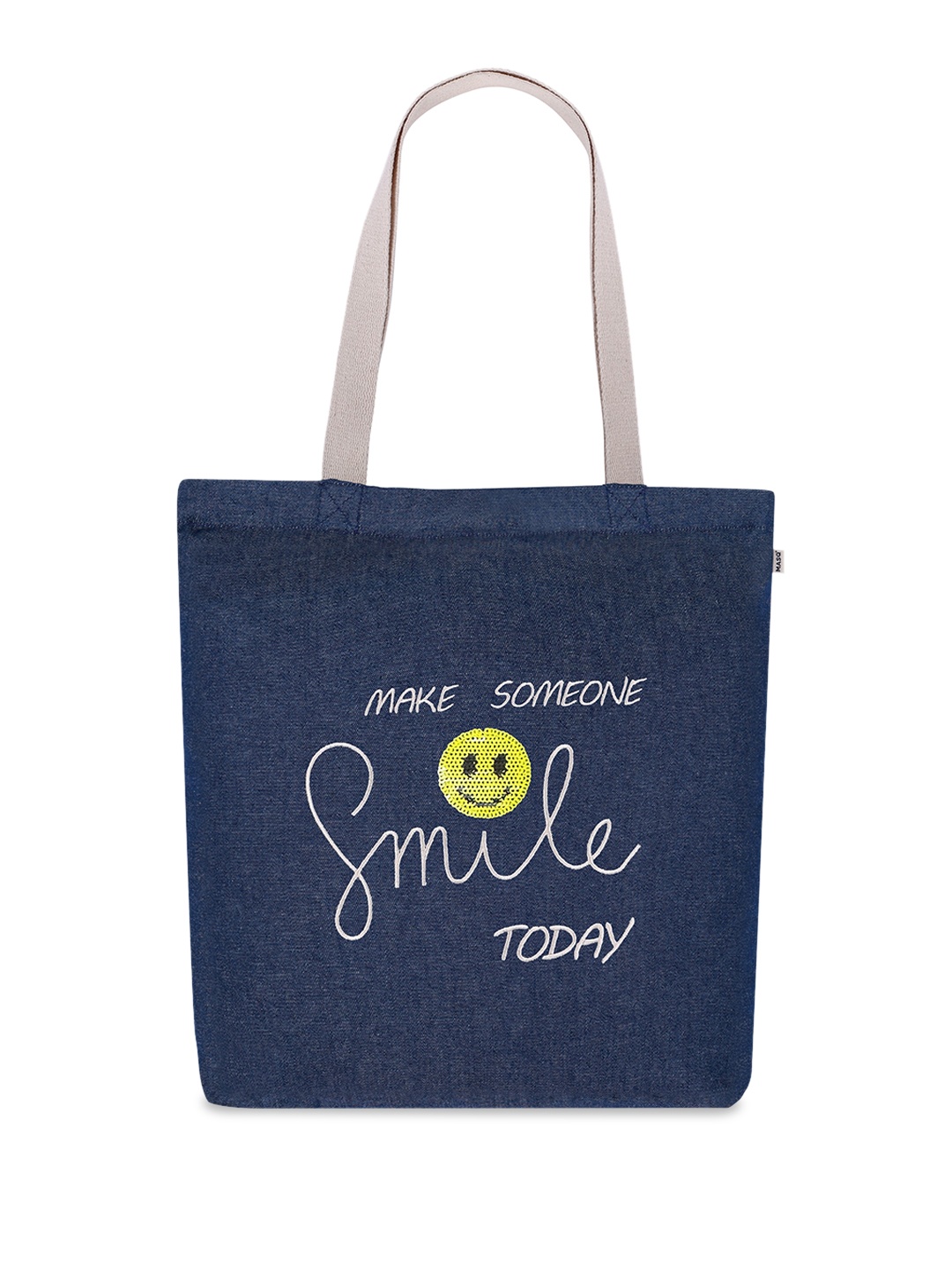 

MASQ Embellished Shopper Tote Bag, Navy blue