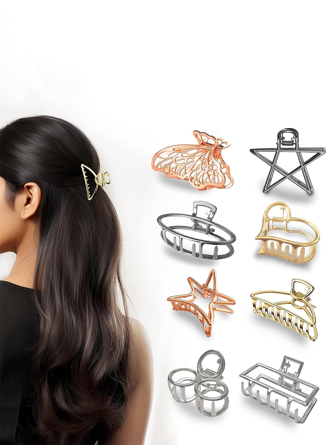 

DN Creation Set of 8 Assorted Claw Clip