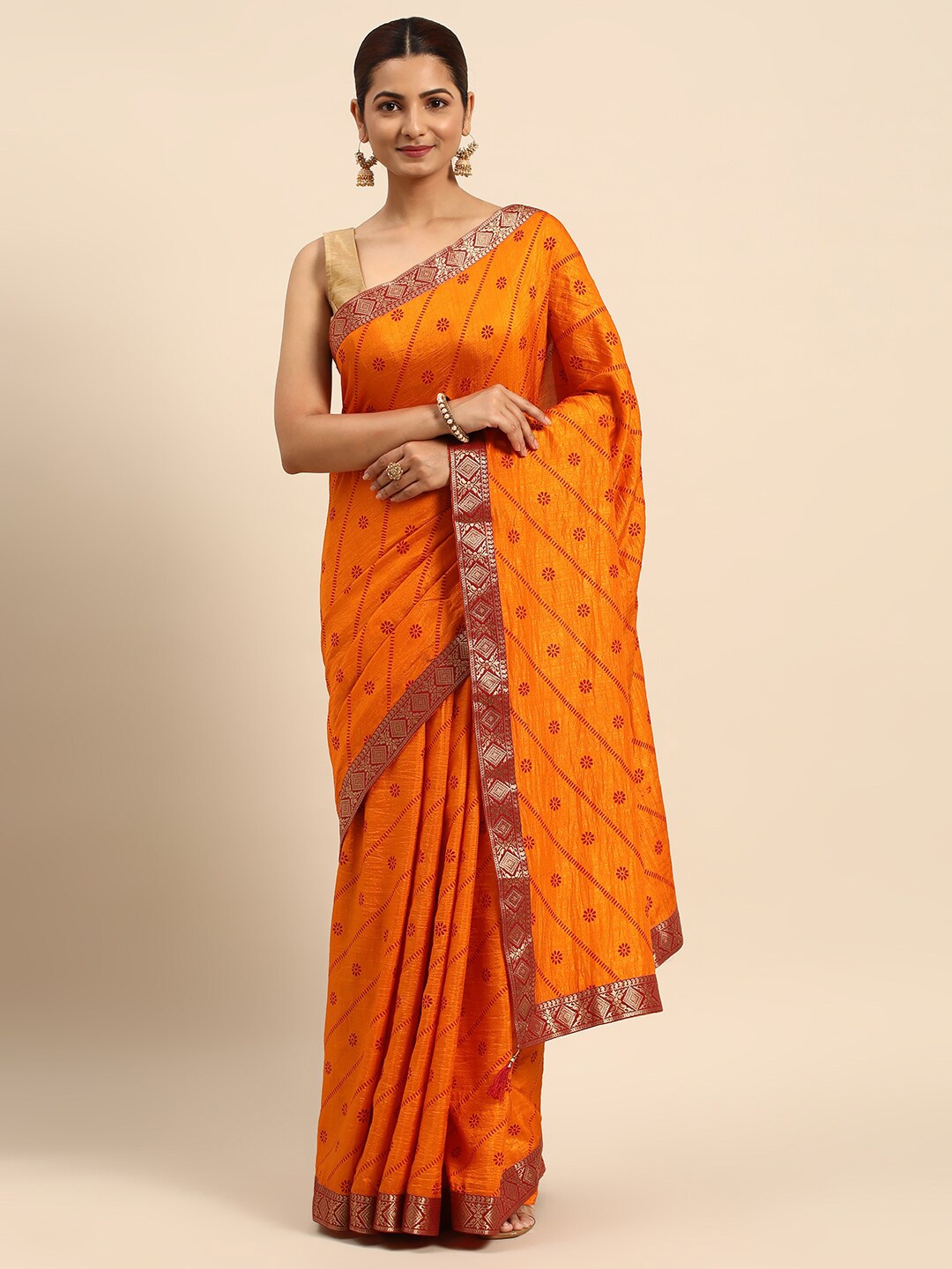 

KALINI Floral Zari Pure Silk Saree, Yellow