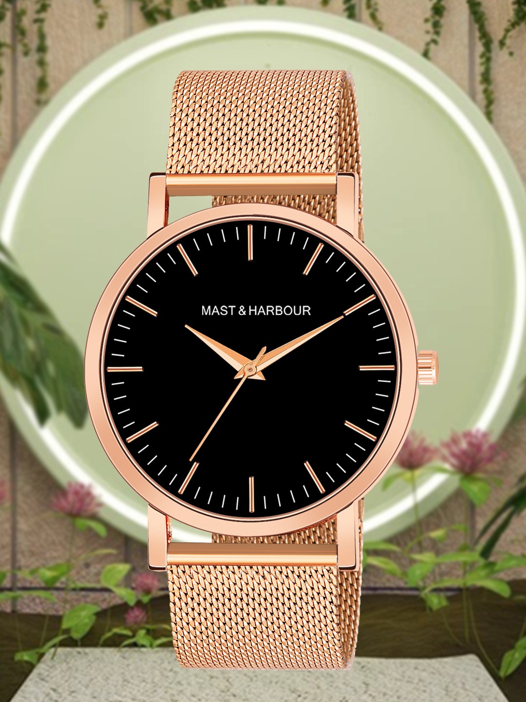 

Mast & Harbour Women Water Resistance Stainless Steel Analogue Watch HOBMH-227L, Black