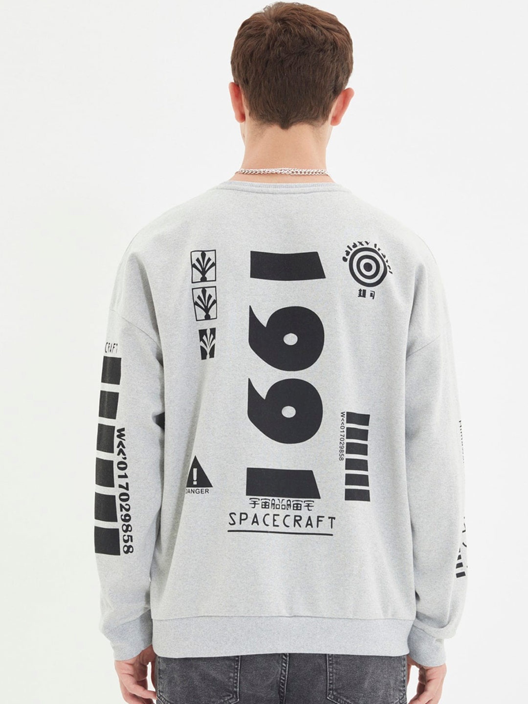 

Trendyol Typography Printed Sweatshirt, Grey
