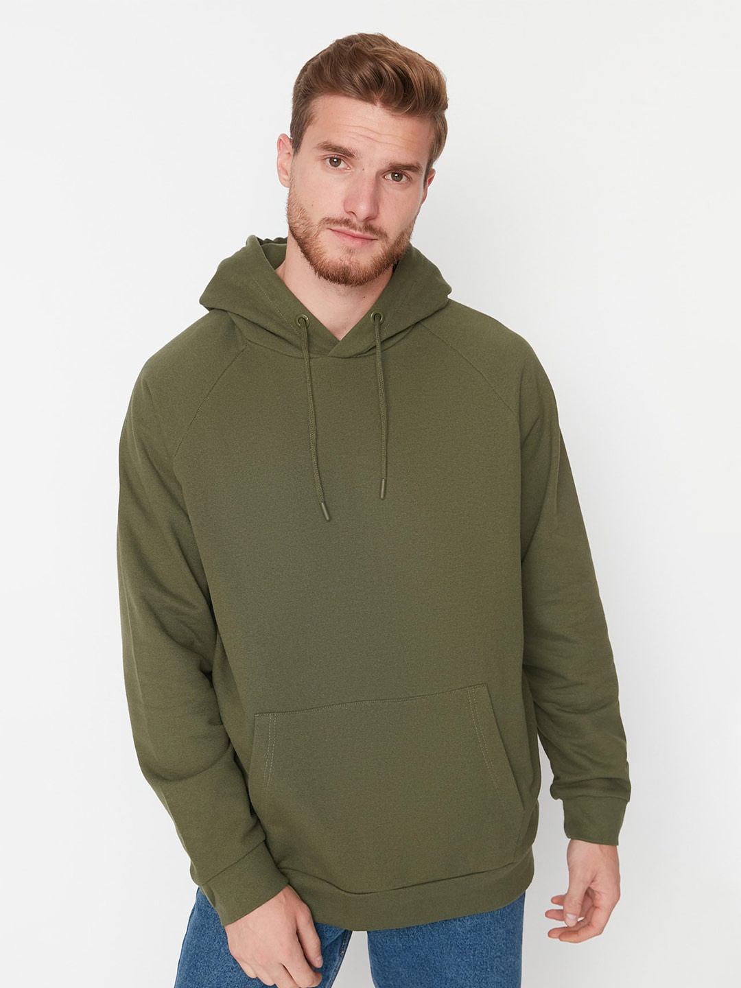 

Trendyol Hooded Pullover Sweatshirt, Green