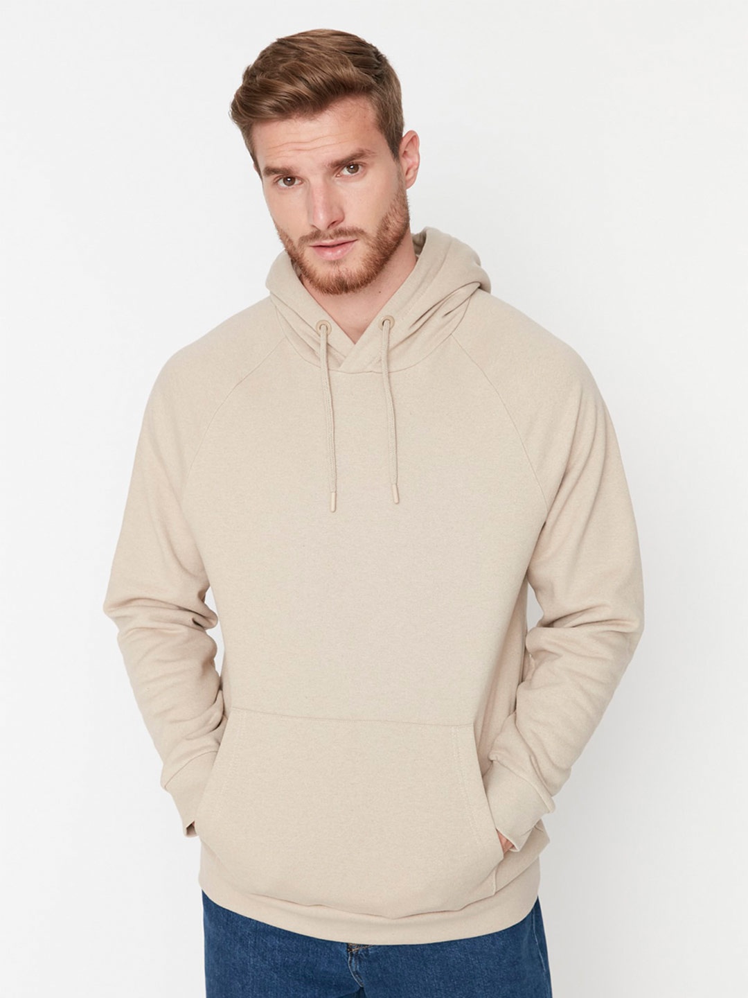 

Trendyol Hooded Pullover Sweatshirt, Beige