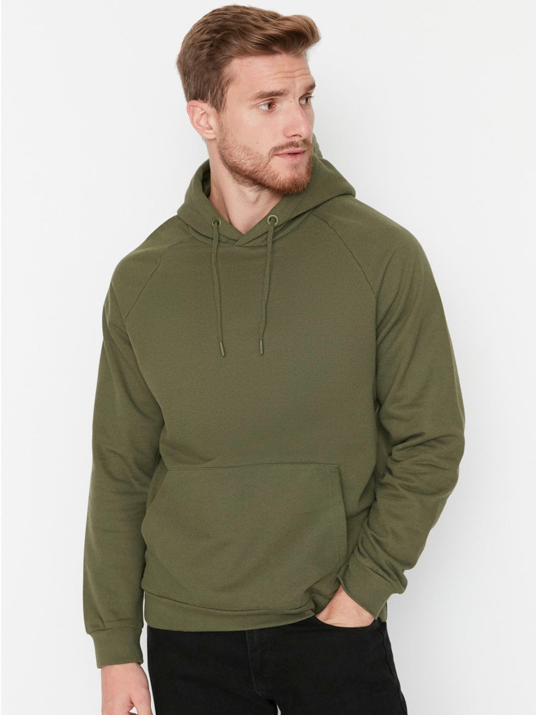 

Trendyol Hooded Pullover Sweatshirt, Green