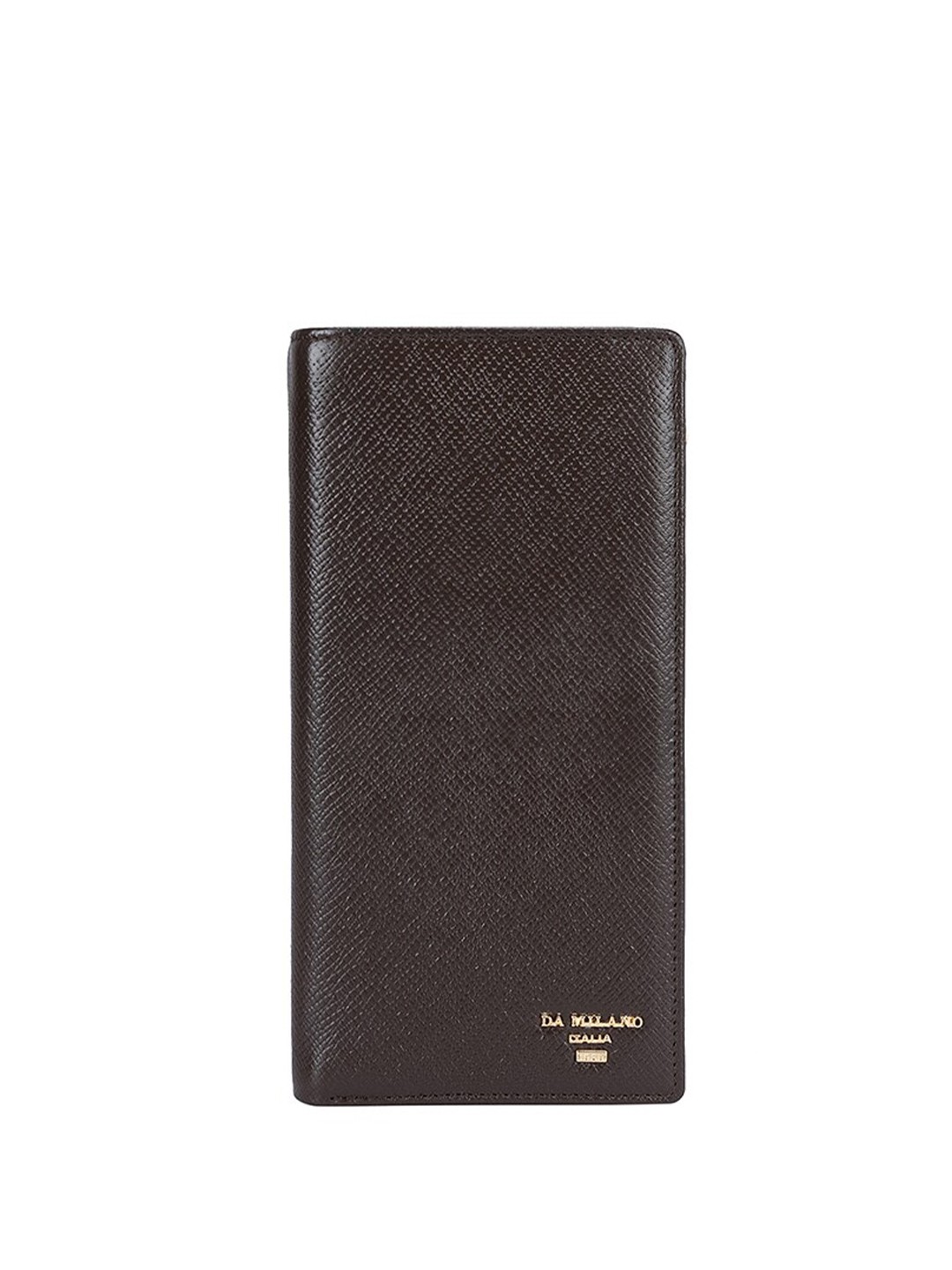 

Da Milano Women Textured Leather Two Fold Wallet, Brown