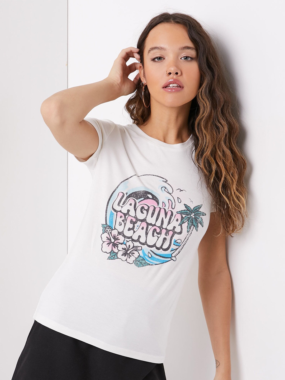 

Ardene Typography Printed T-shirt, Off white