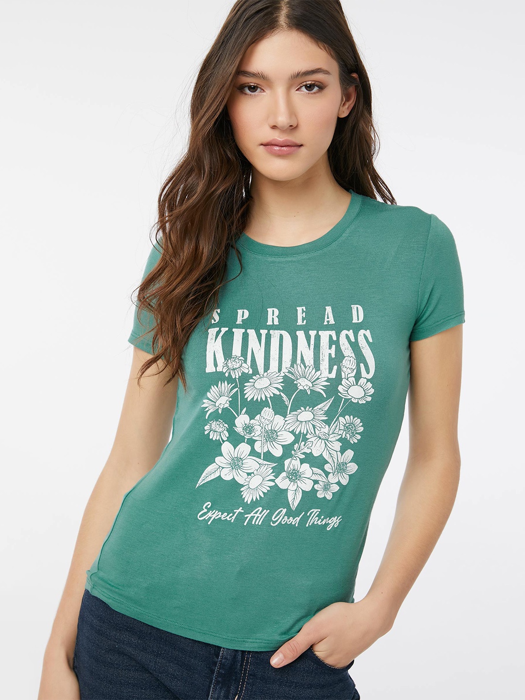 

Ardene Typography Printed T-shirt, Green