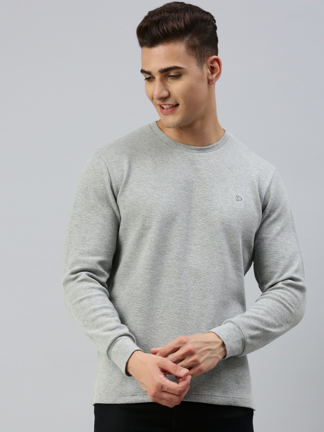 

SPORTO Round Neck Ultralite Cotton T-shirt, Grey