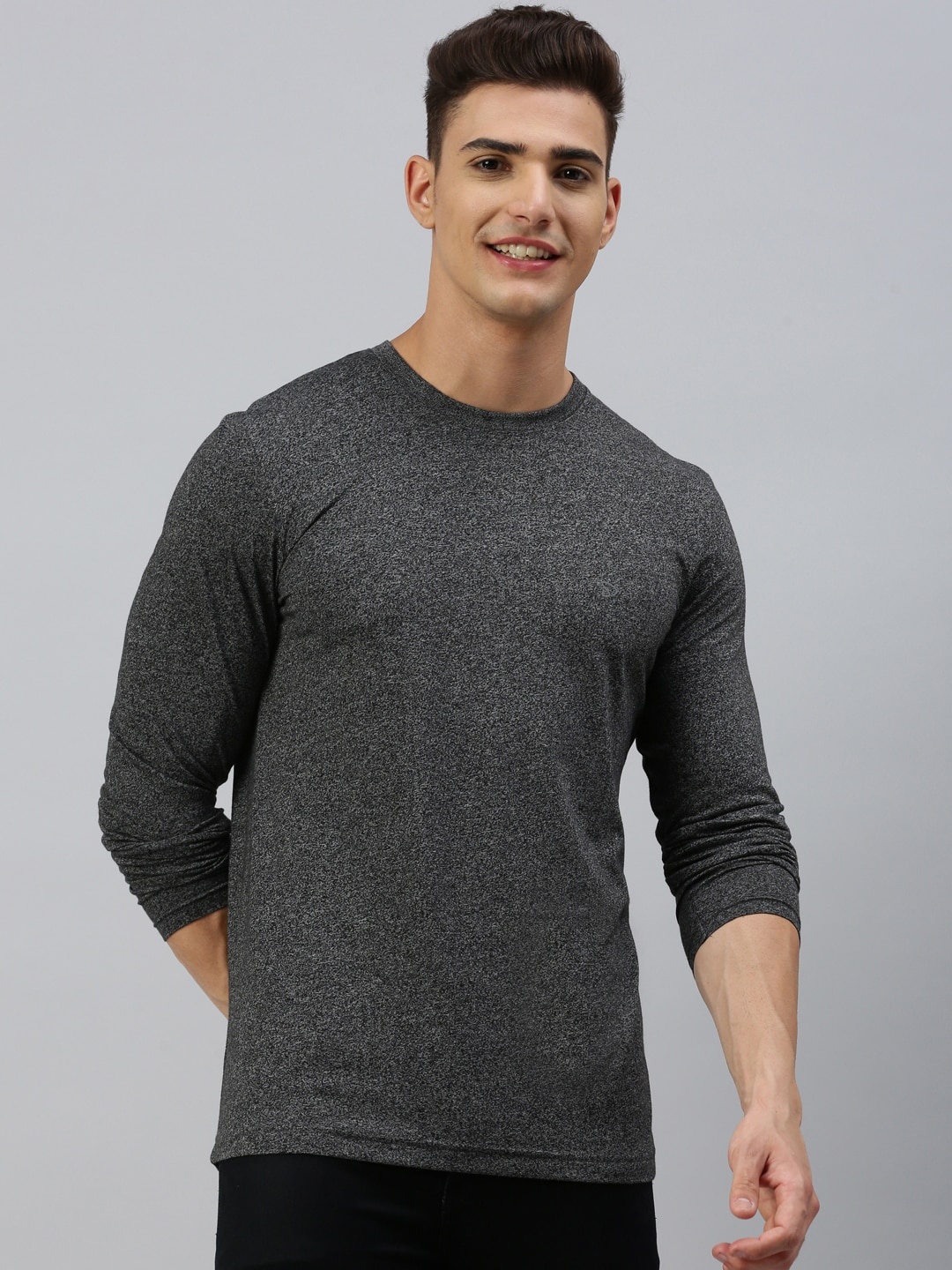 

SPORTO Round Neck Ultralite Cotton T-shirt, Black
