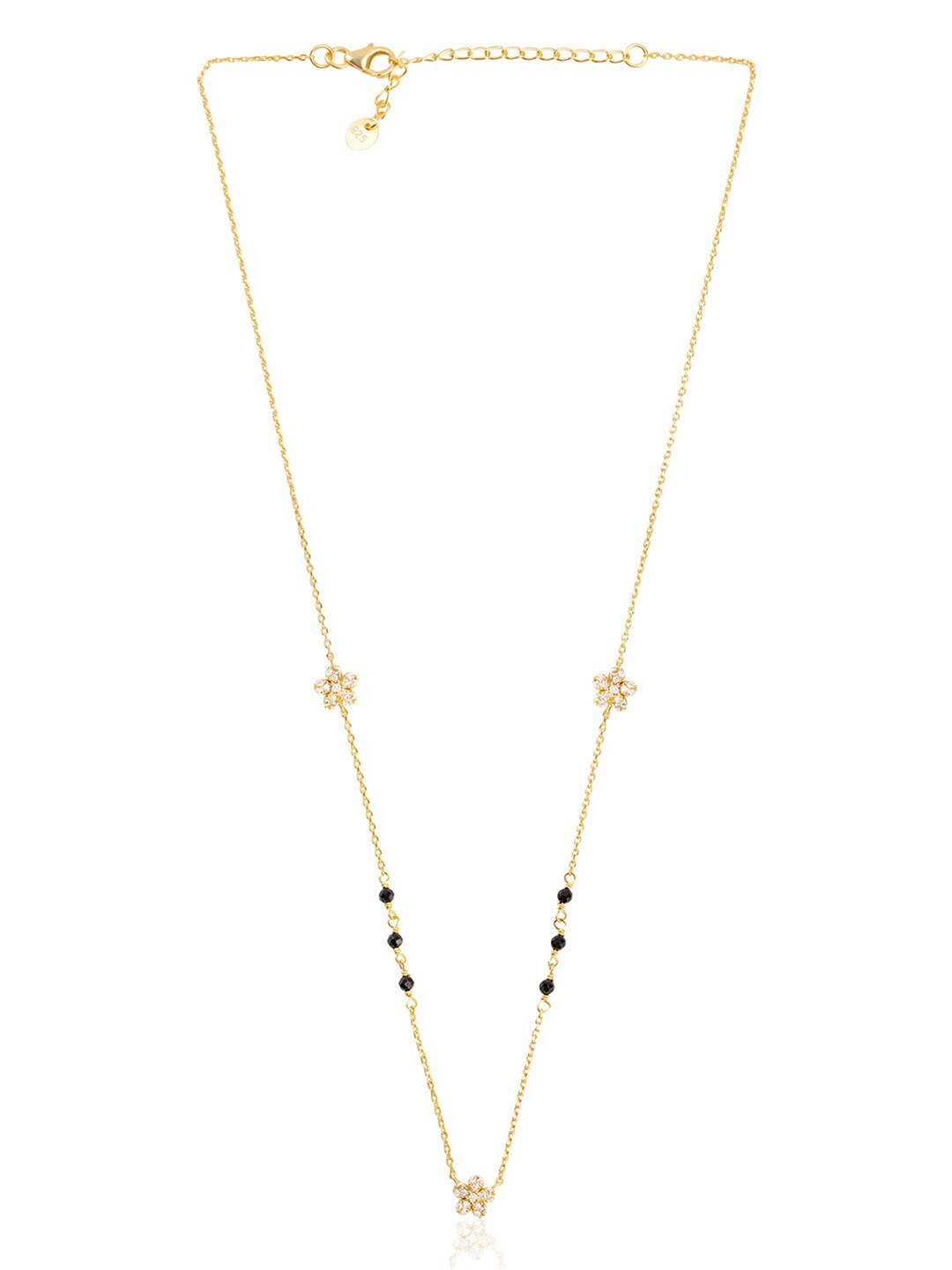 March by FableStreet 18k Gold Plated Studded Mangalsutra