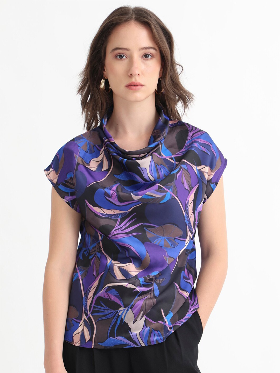 

RAREISM Print Regular Top, Blue