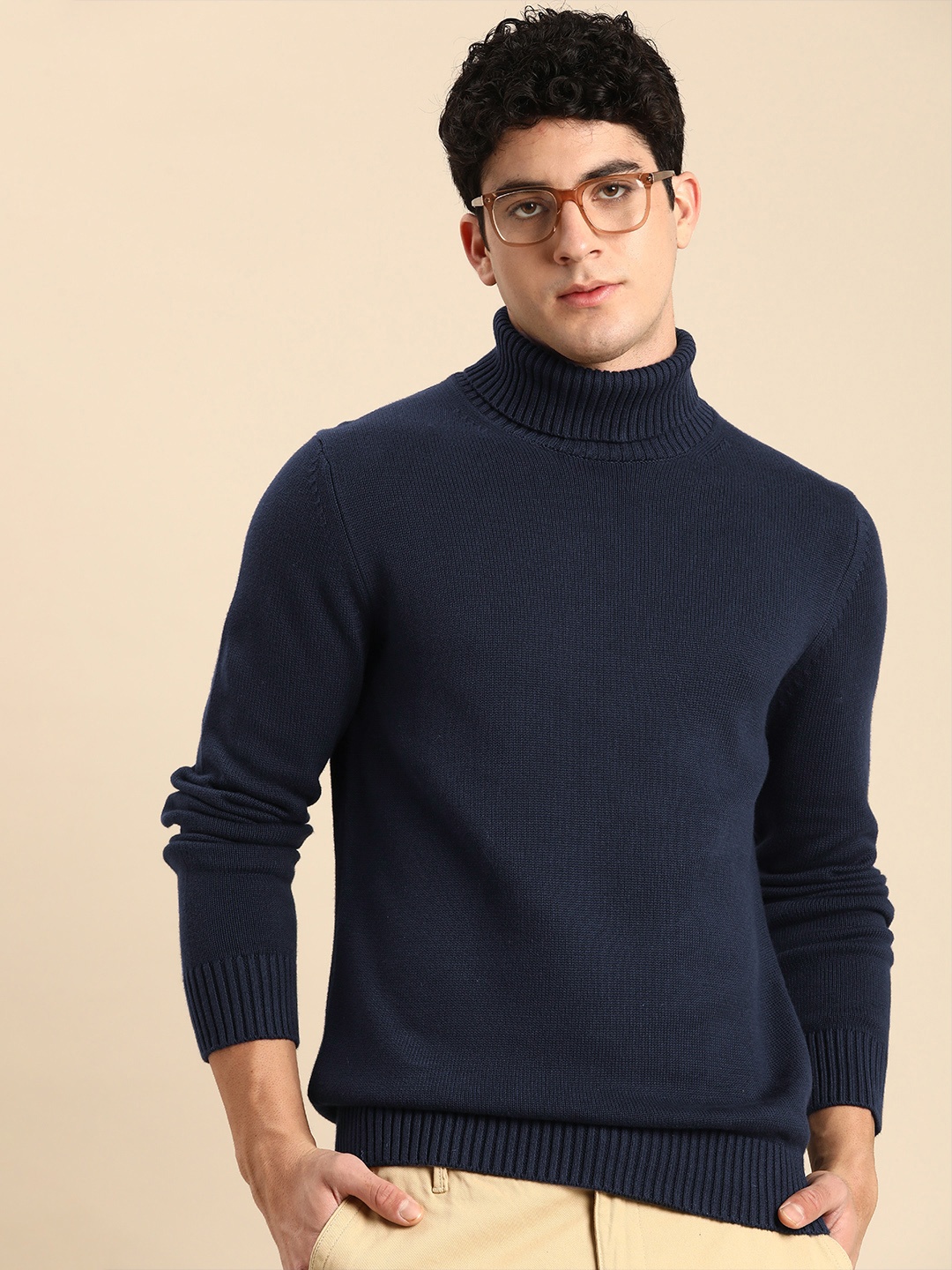 

Celio Pure Cotton Pullover, Navy blue