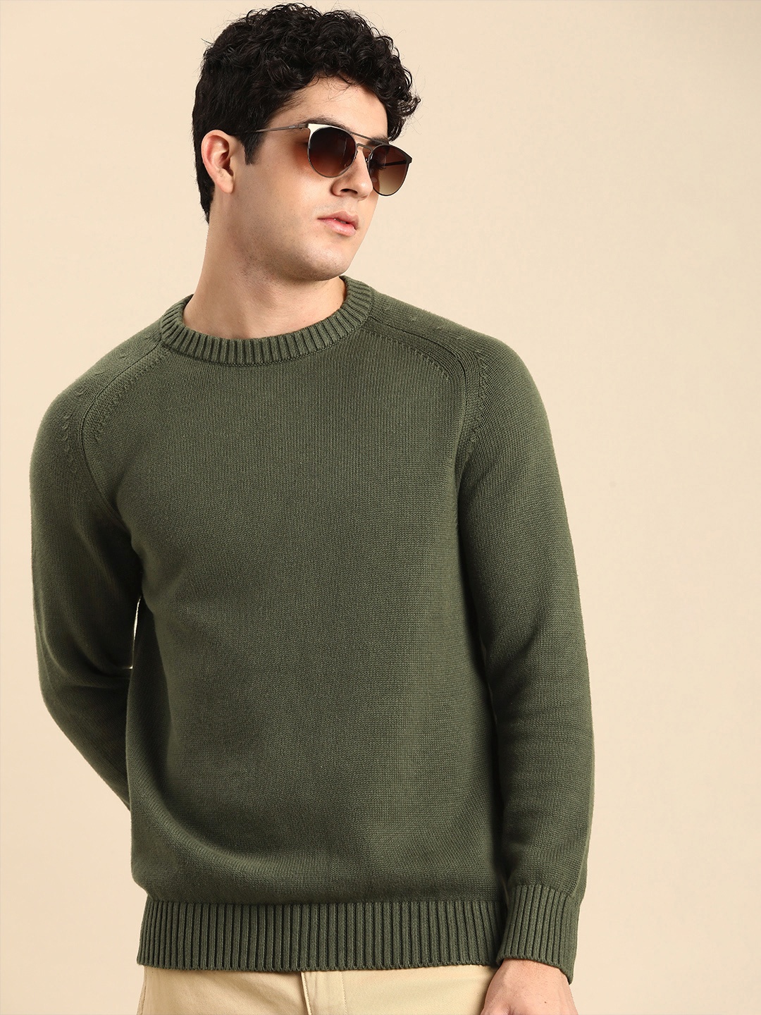 

Celio Pure Cotton Pullover, Olive