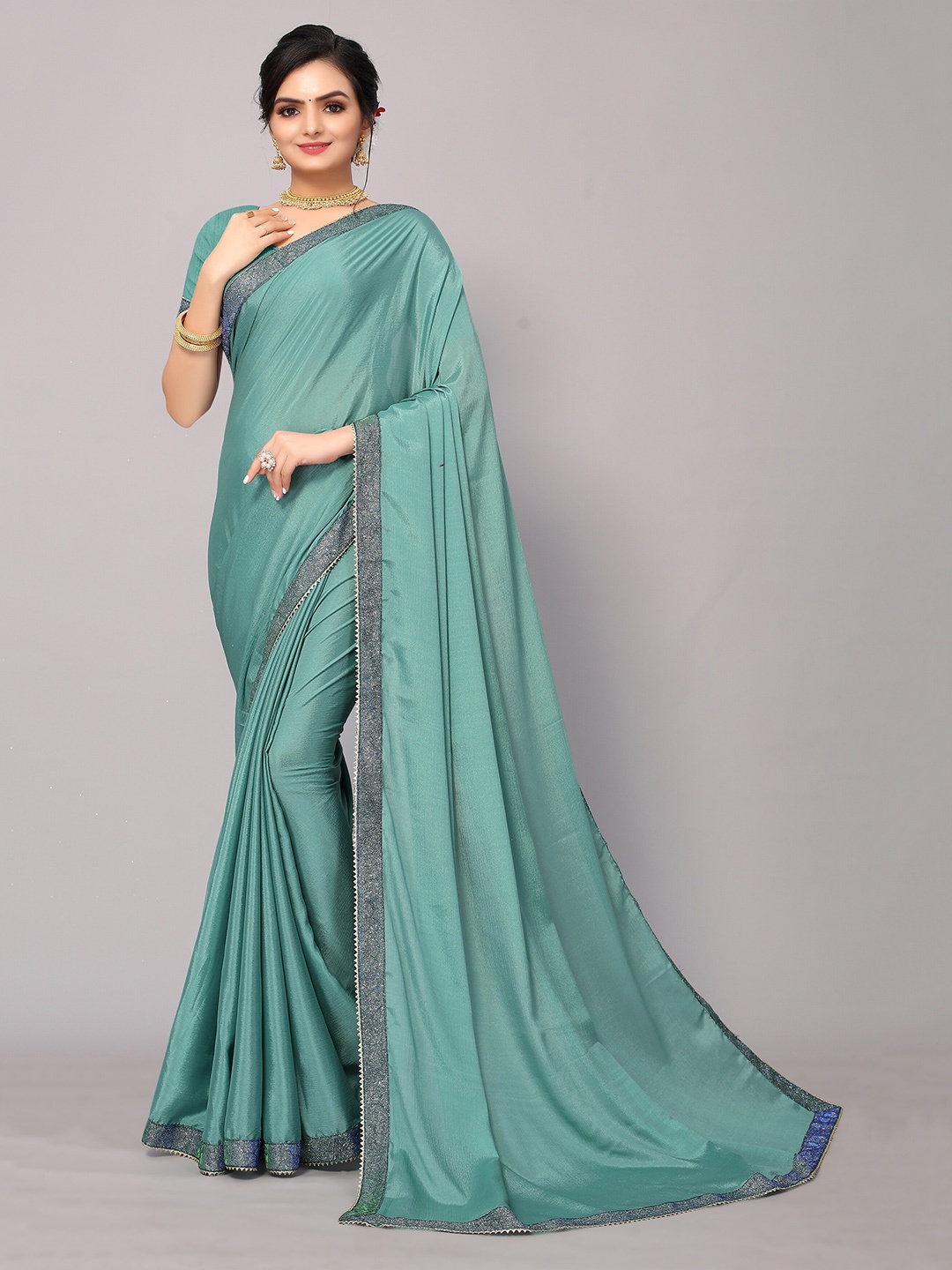 

KALINI Embellished Saree, Teal