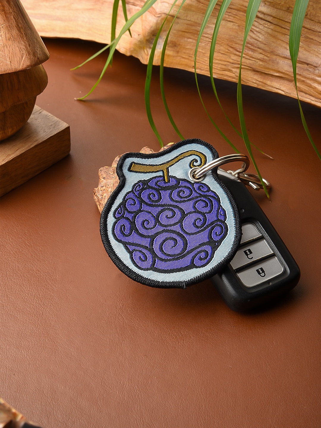 

COMICSENSE One Piece Anime Gum Gum Fruit Woven Key Chain, Blue