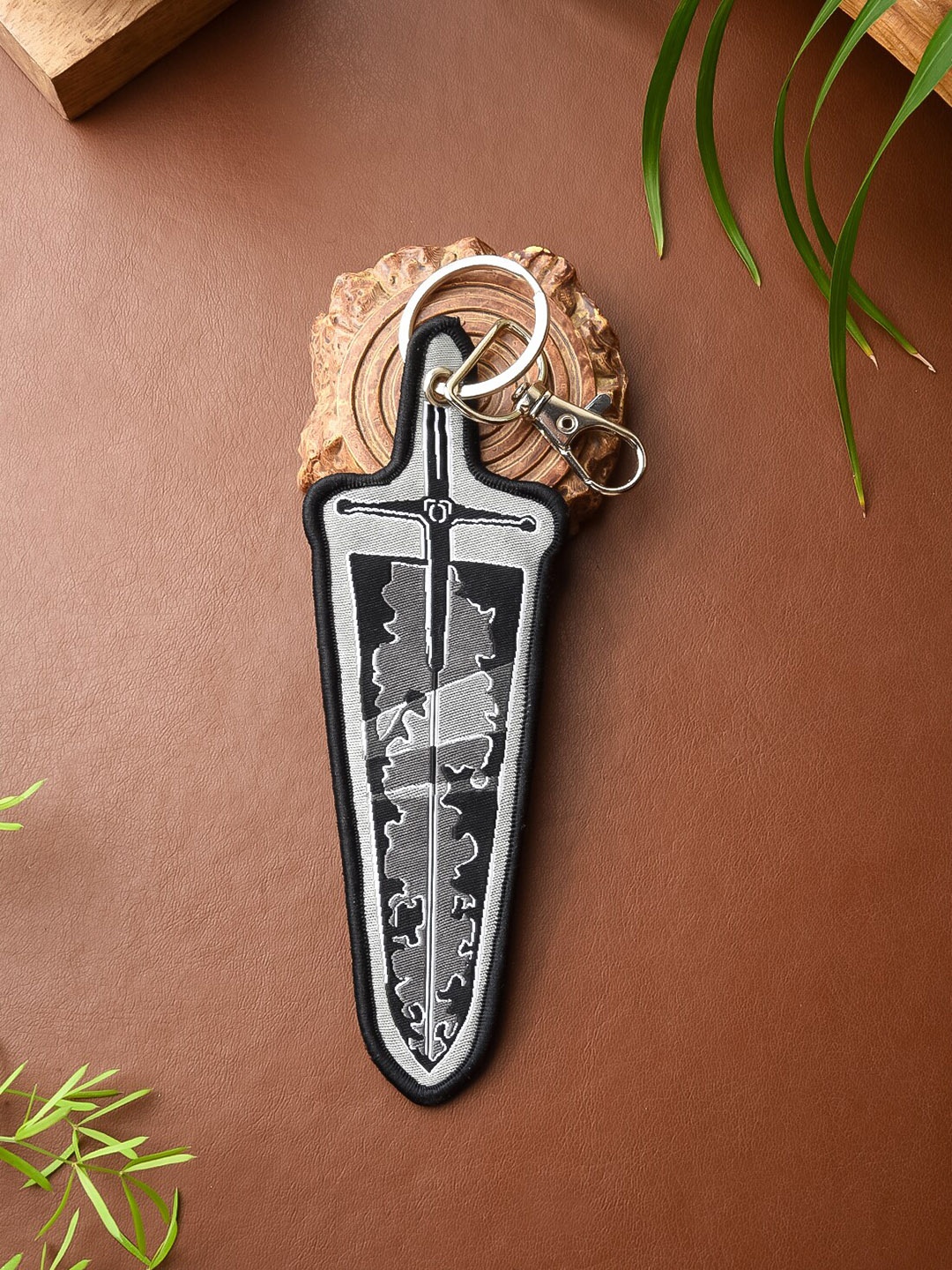 

COMICSENSE Black Clover Anime Anti Mage Woven Key Chain, Grey