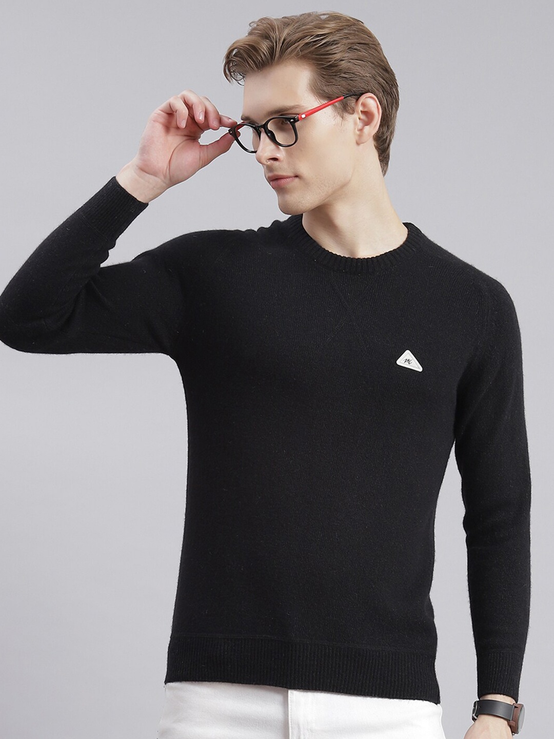 

Monte Carlo Ribbed Woollen Pullover, Black