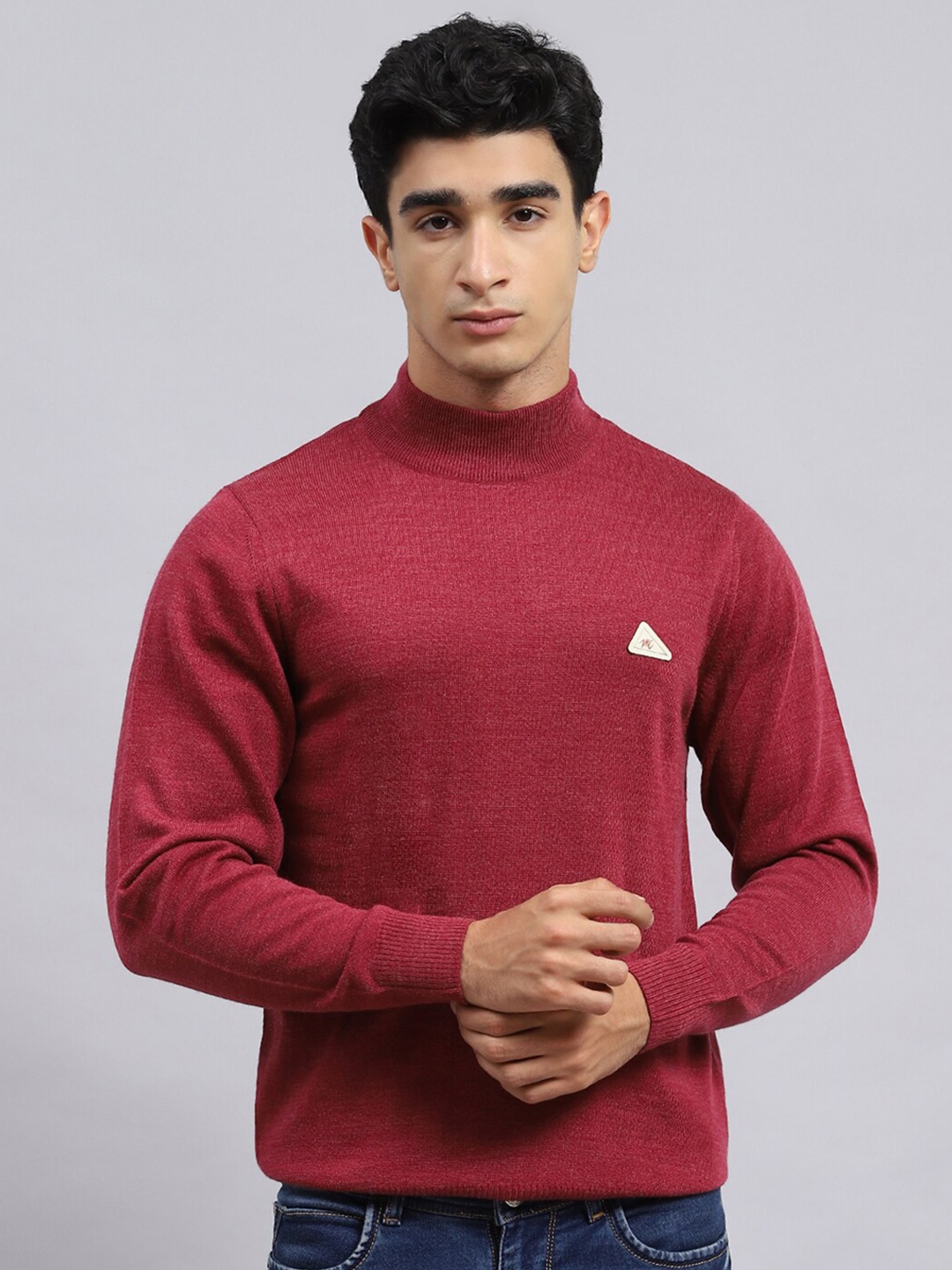 

Monte Carlo Turtle Neck Pullover Sweater, Maroon