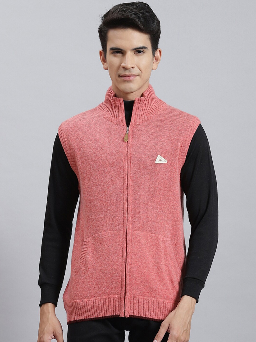 

Monte Carlo Mock Collar Woollen Cardigan, Red