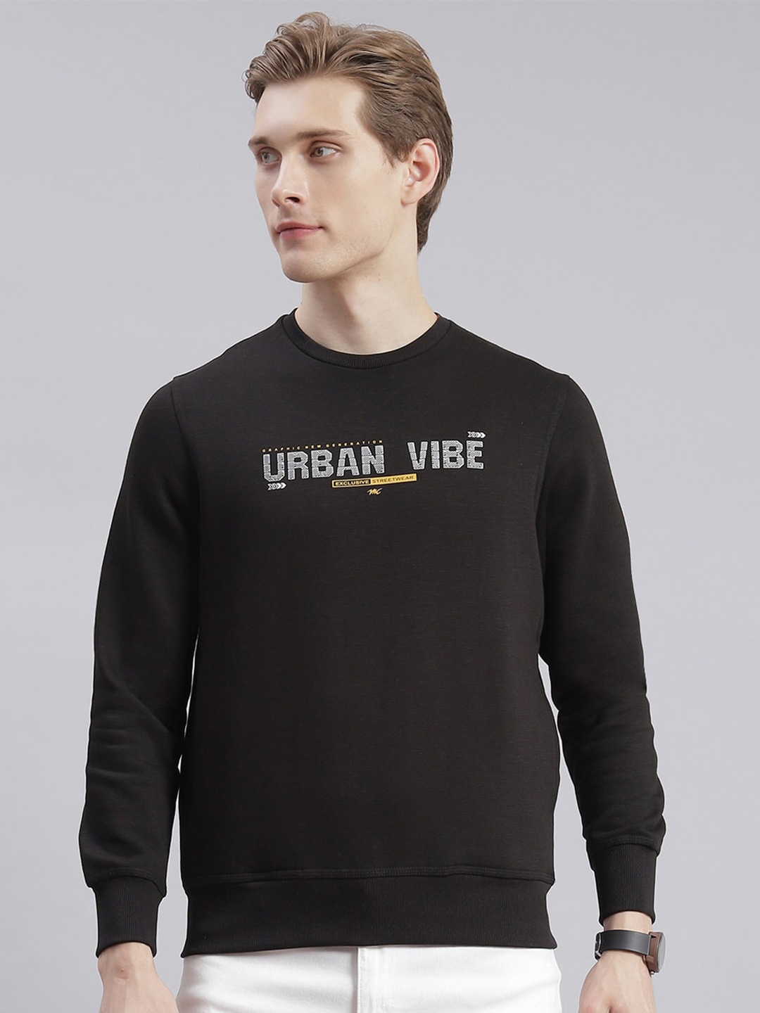 

Monte Carlo Typography Printed Pullover, Black