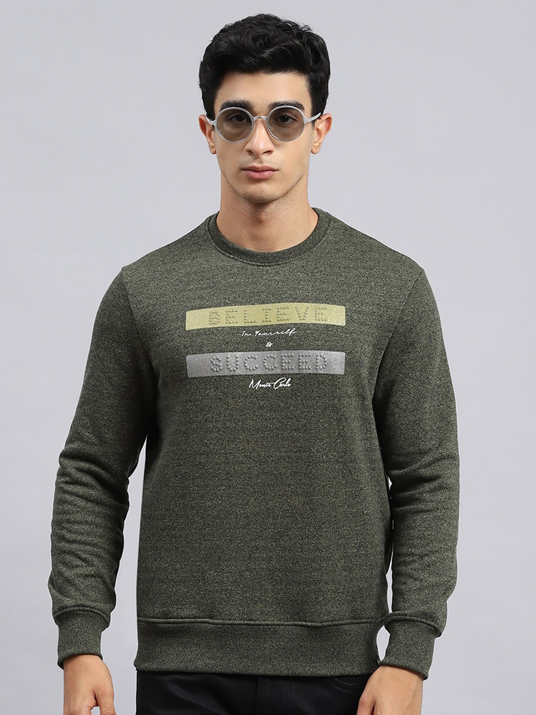 

Monte Carlo Typography Printed Pullover, Olive