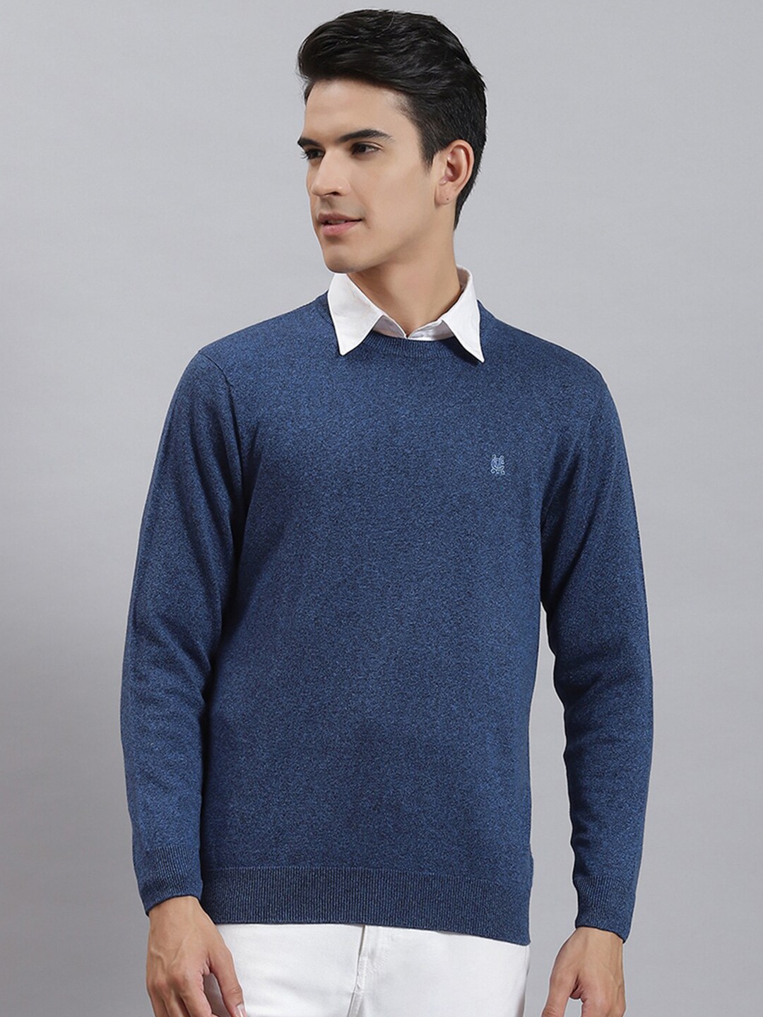 

Monte Carlo Ribbed Cotton Pullover, Blue