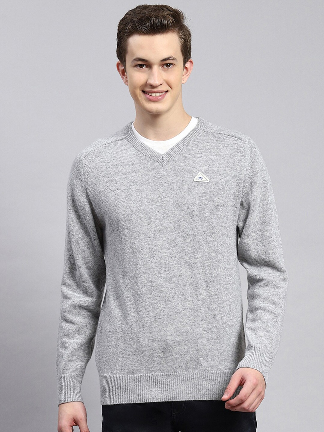 

Monte Carlo Men Grey Woollen Pullover