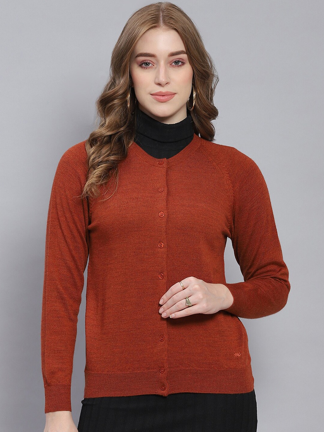 

Monte Carlo Pure Woollen Cardigan, Rust