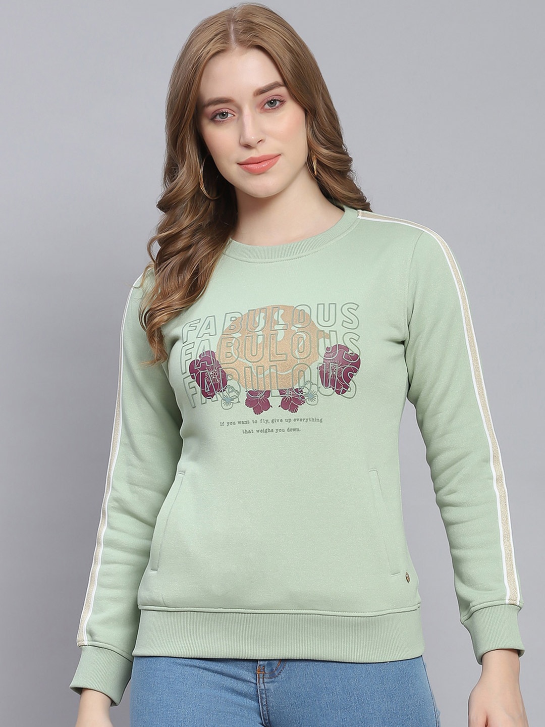 

Monte Carlo Typography Printed Pullover, Green