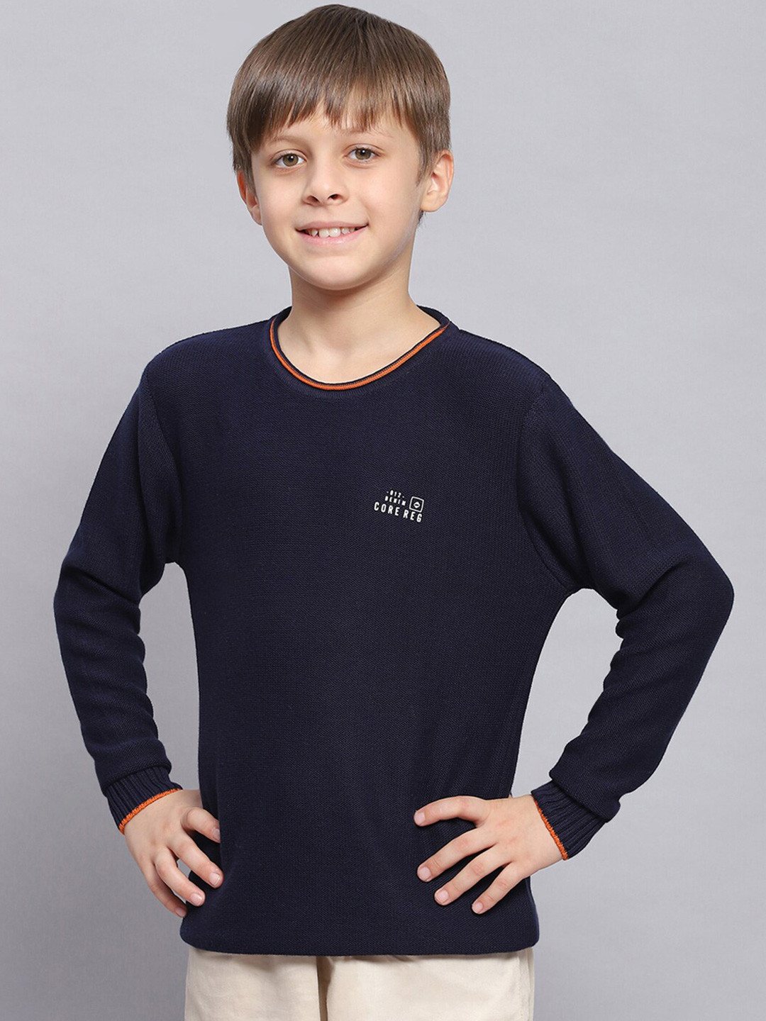 

Monte Carlo Boys Long Sleeves Pullover, Navy blue