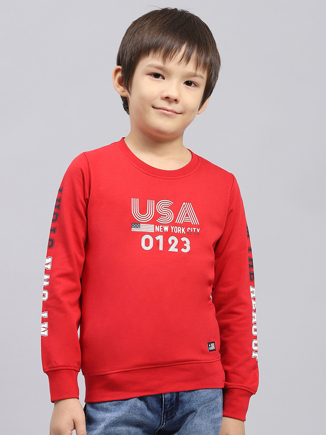 

Monte Carlo Boys Red Printed Sweatshirt