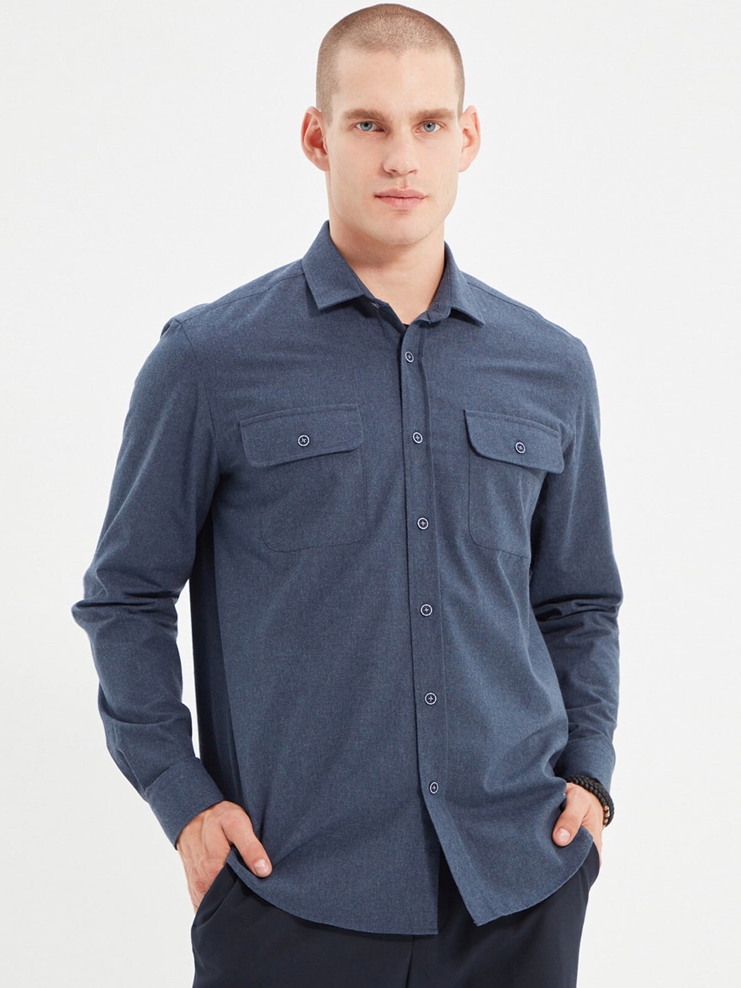 

Trendyol Opaque Casual Shirt, Blue