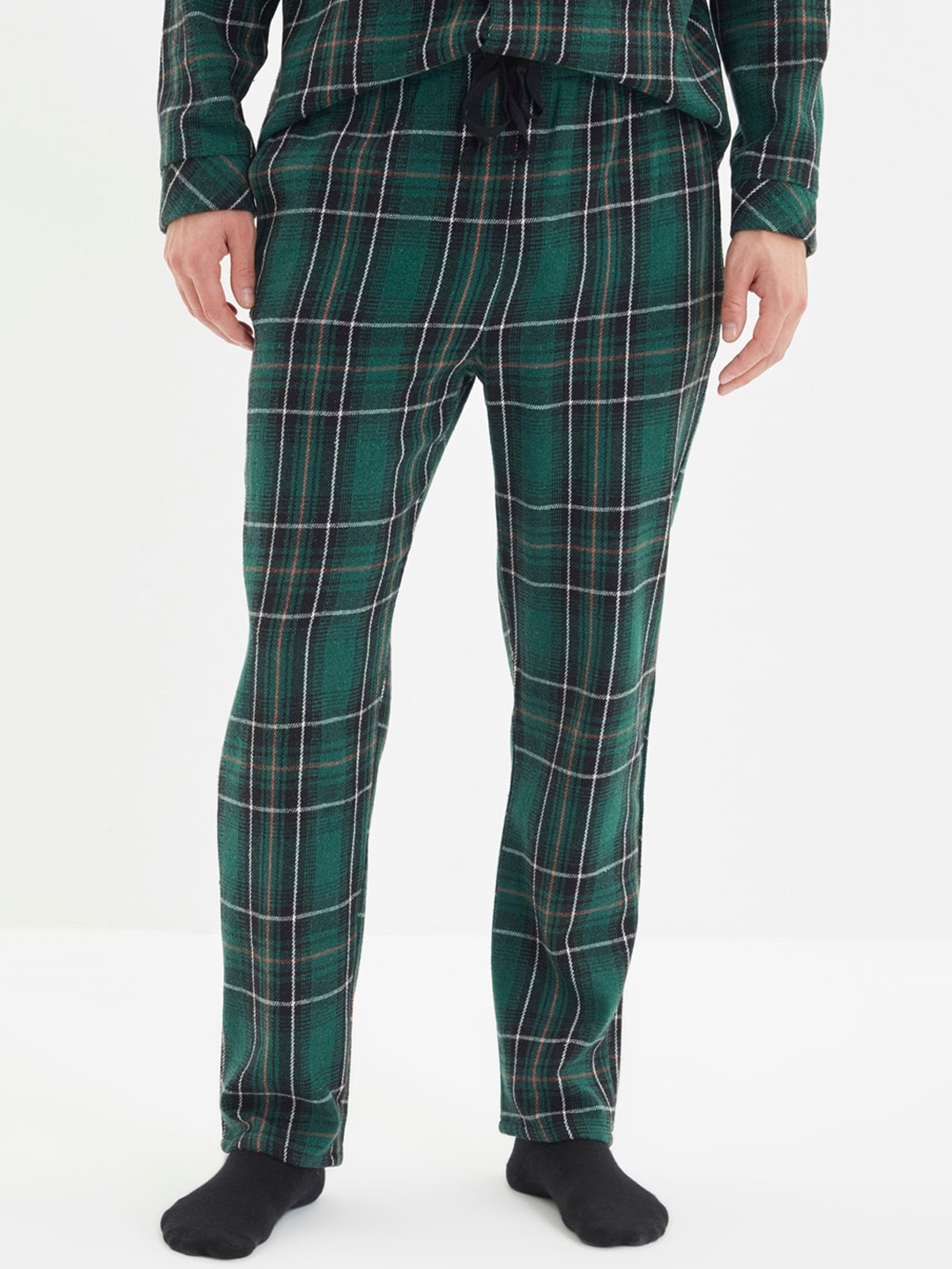 

Trendyol Checked Night suit, Green