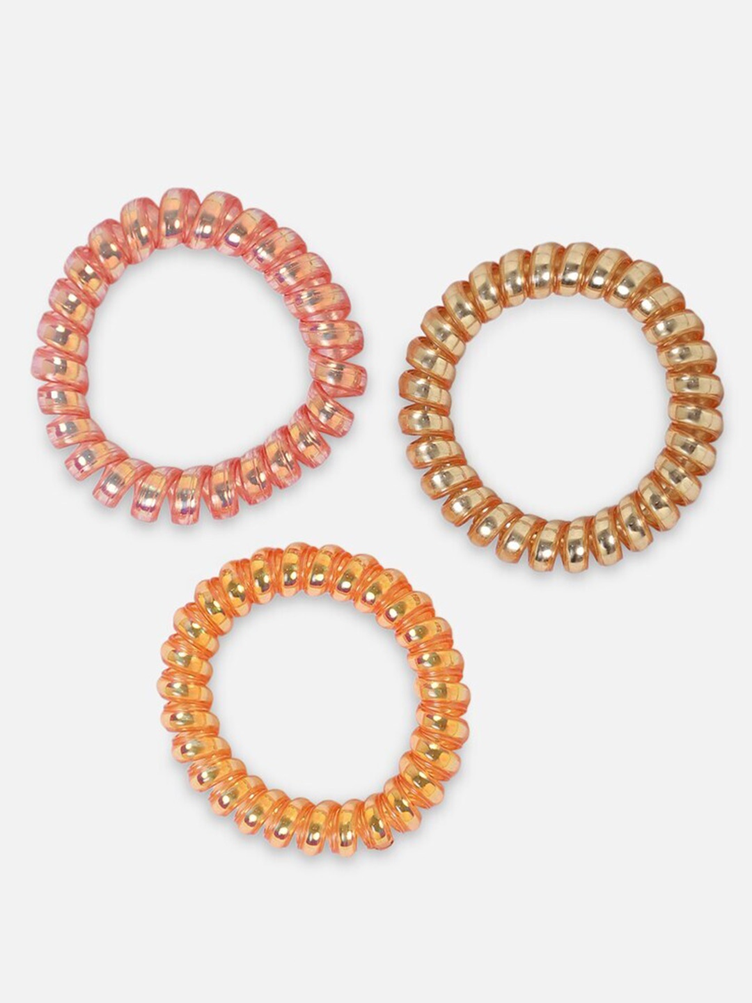 

FOREVER 21 Women Orange & Pink Set of 3 Hairband