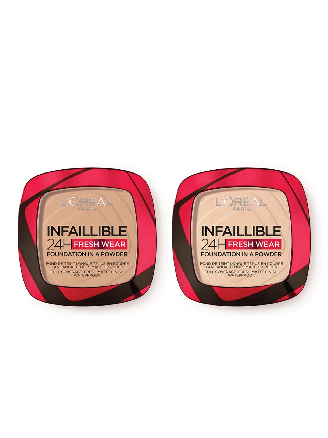 

LOreal Paris Set of 2 Infallible 24H Fresh Wear Foundation - Ivory 020 & Vanilla 120, Beige