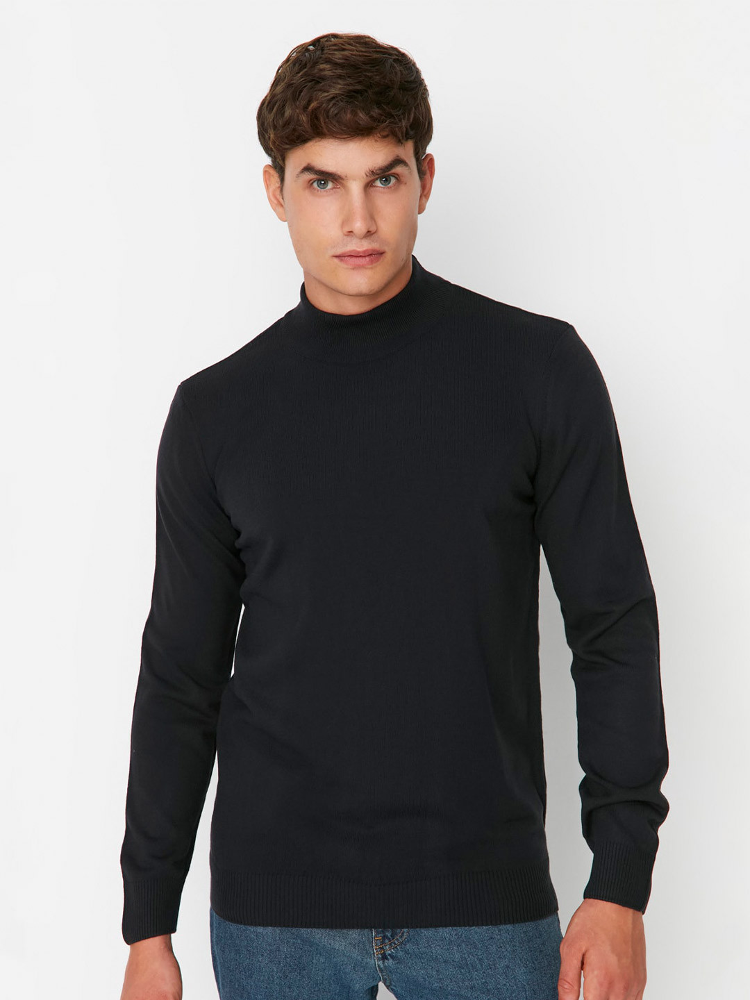 

Trendyol Ribbed Turtle Neck Acrylic Pullover, Na