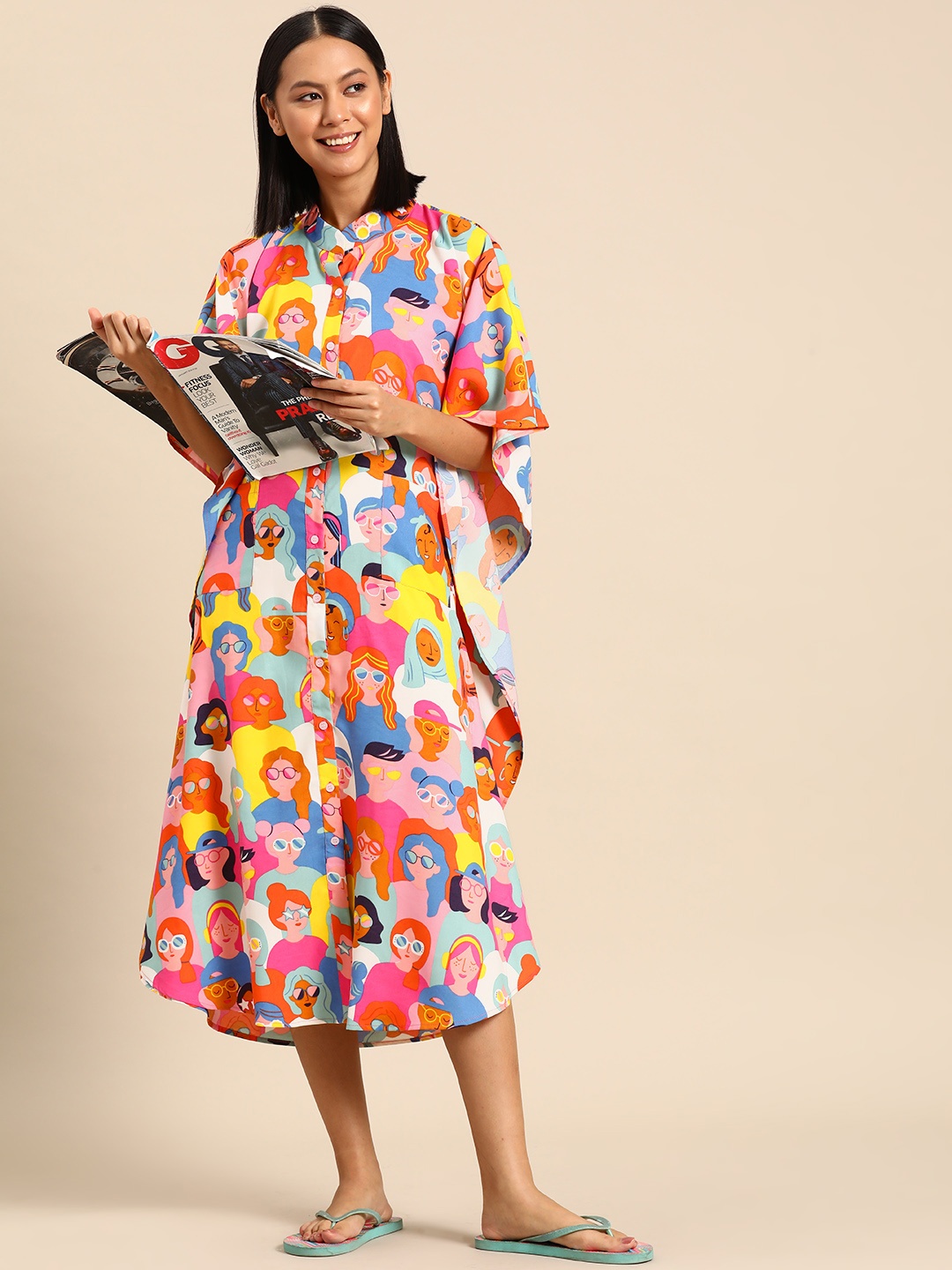 

MABISH by Sonal Jain Printed Nightdress, Multi