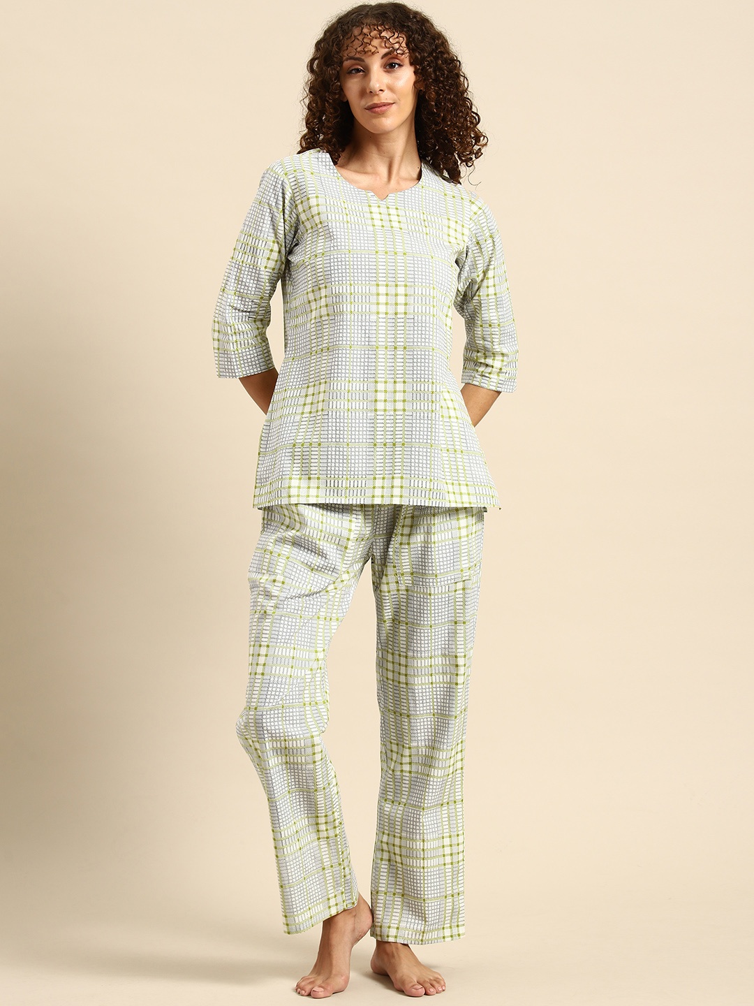 

MABISH by Sonal Jain Women Geometric Printed Night suit, Multi