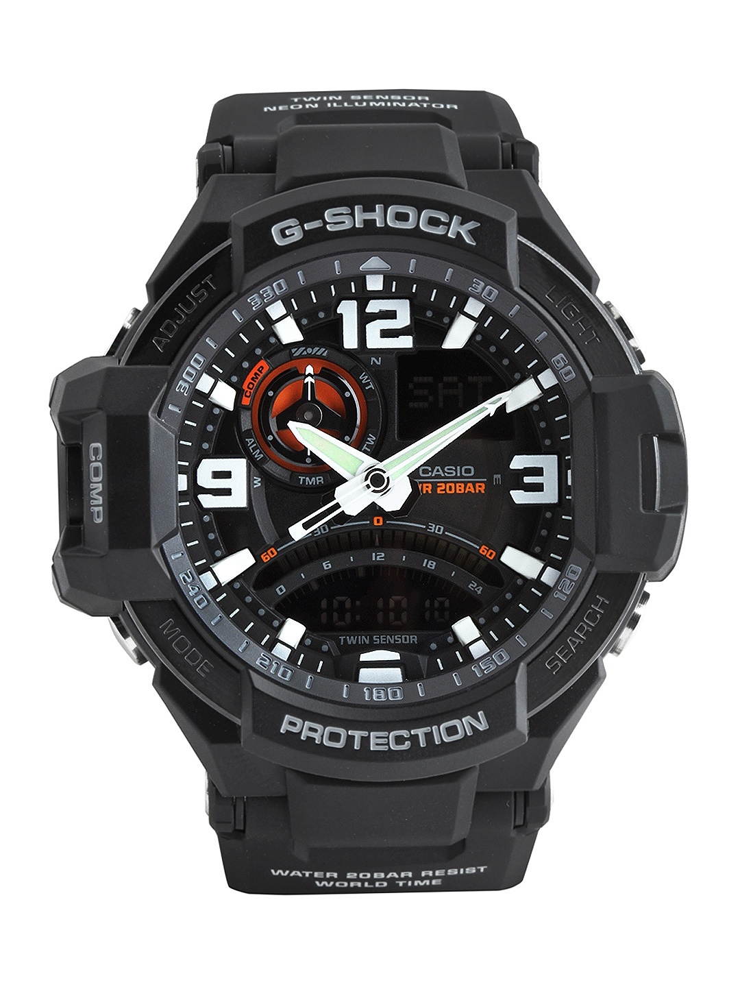 

CASIO Men G-Shock GA-1000-1ADR Black Analog-Digital Dial Black Resin Strap Watch G435