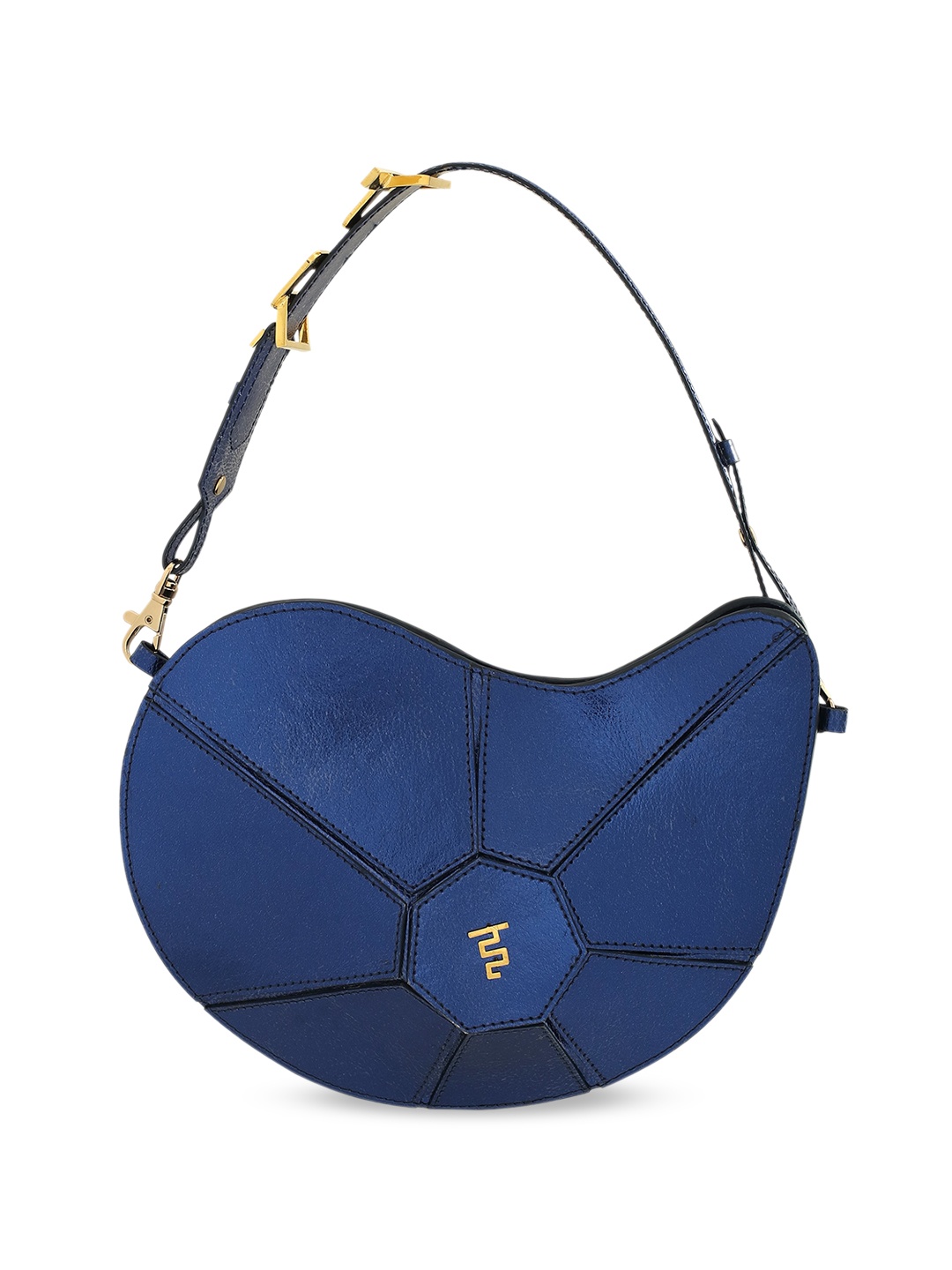 

IMMRI Half Moon Hobo Bag with Bow Detail, Blue