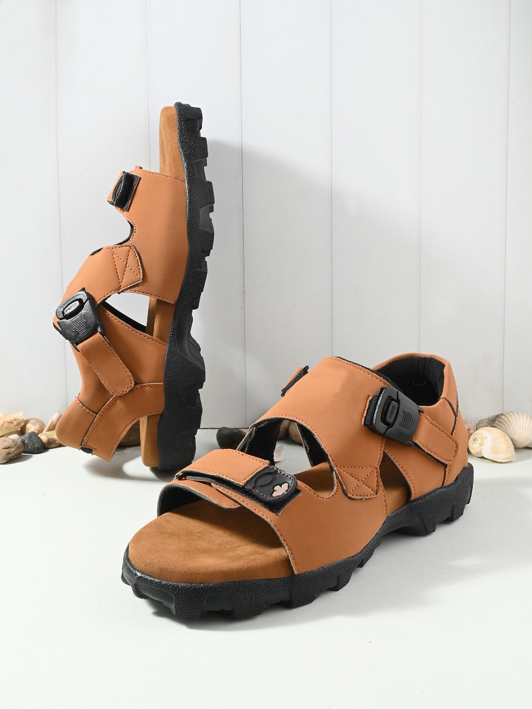 

The Roadster Lifestyle Co. Men Anti Skid Sports Sandals, Tan