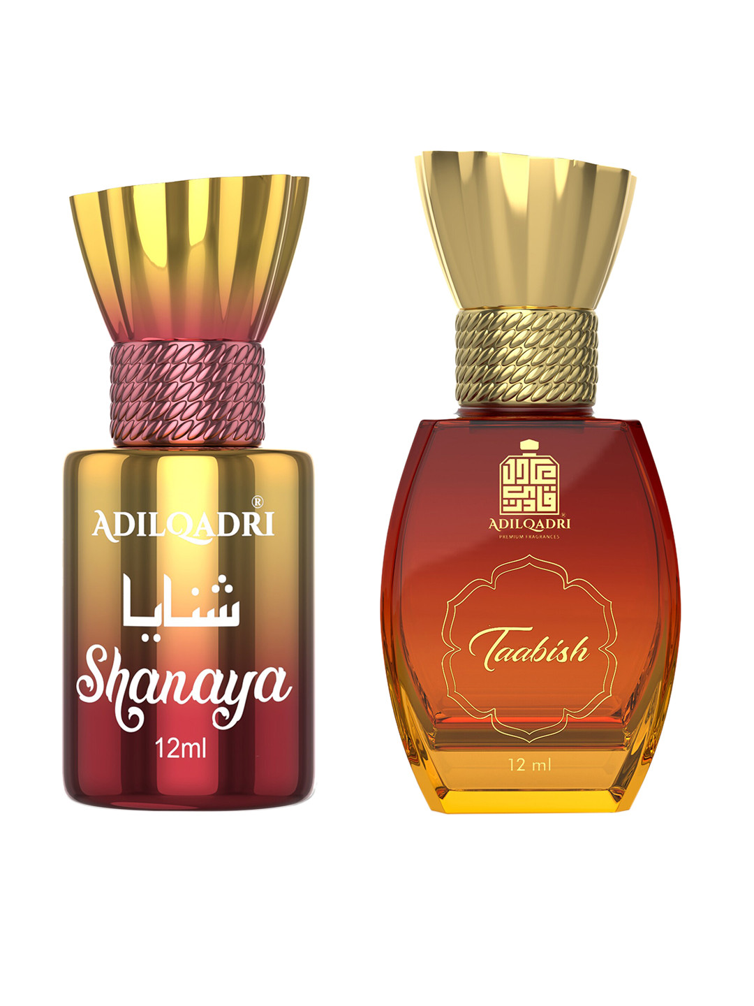 

ADILQADRI Set of Shanaya & Taabish Alcohol Free Roll-On Attar Perfume - 12 ml each, Orange