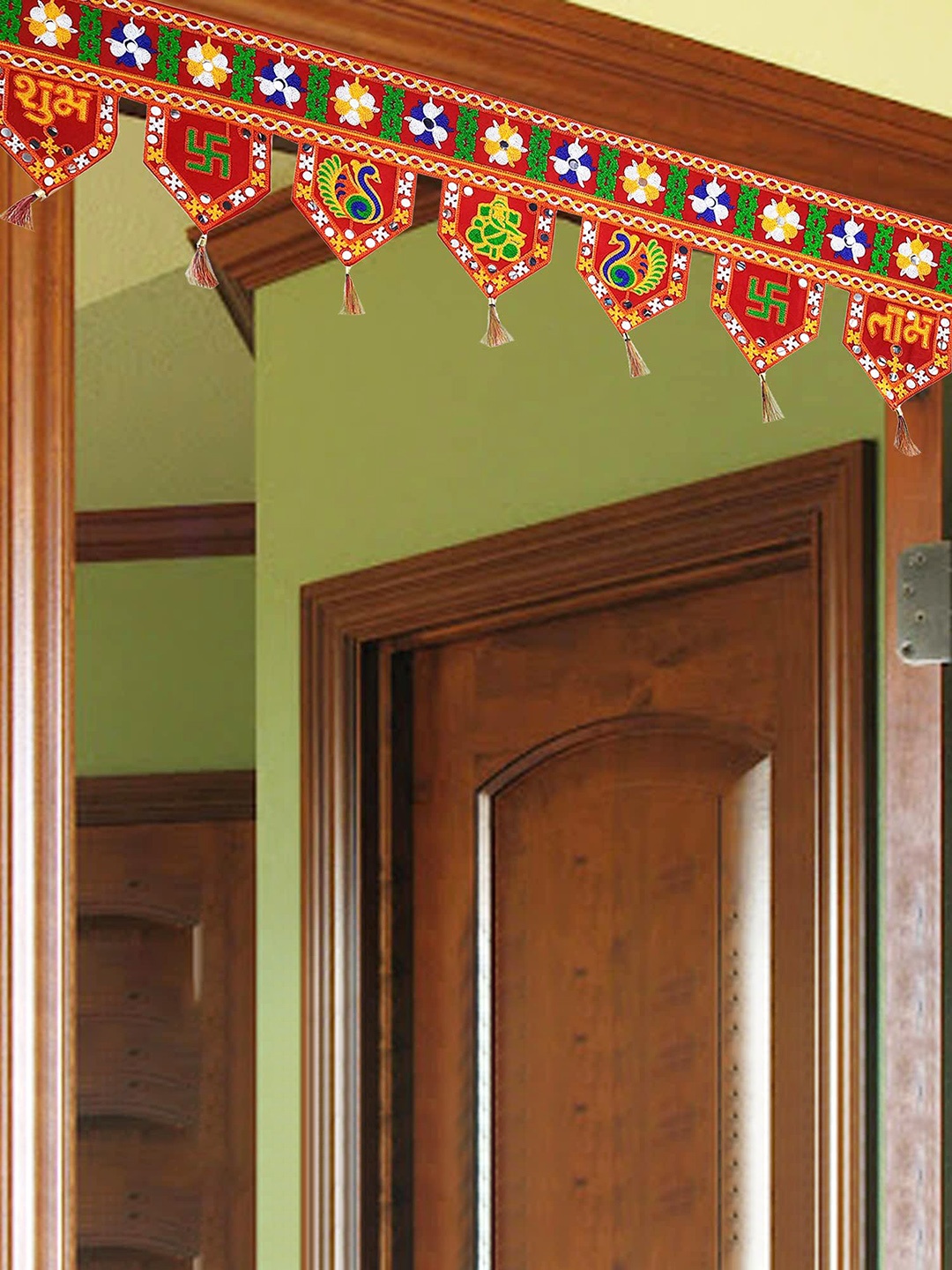 

Ascension Subh Labh Traditional Door Bandarwal, Red