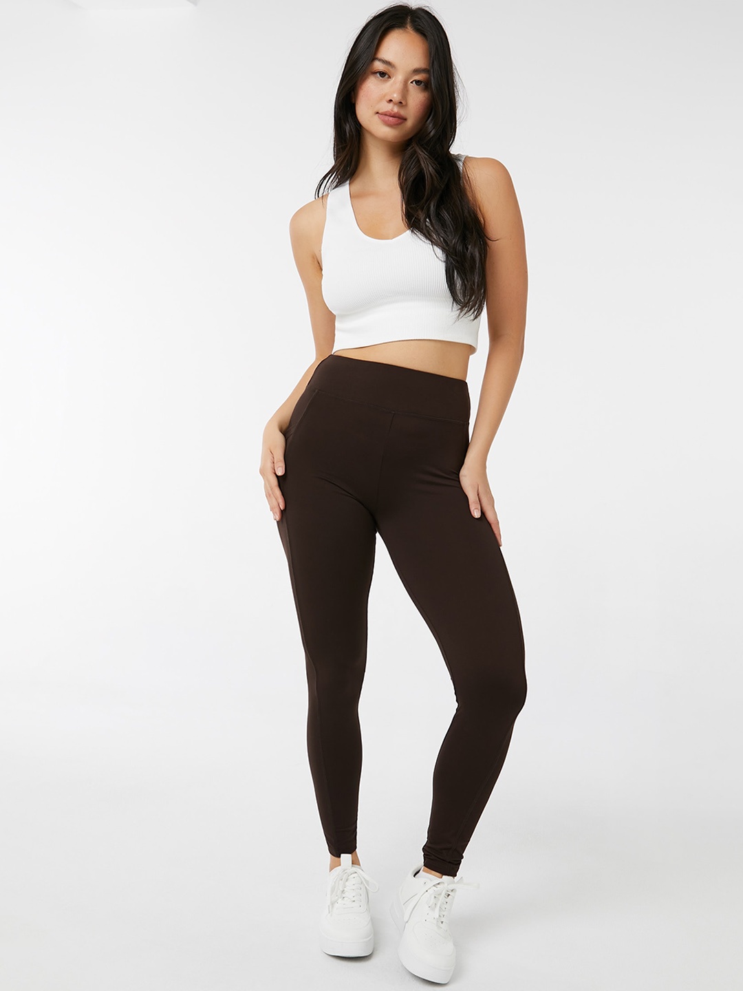 

Ardene Ankle Length Leggings, Brown