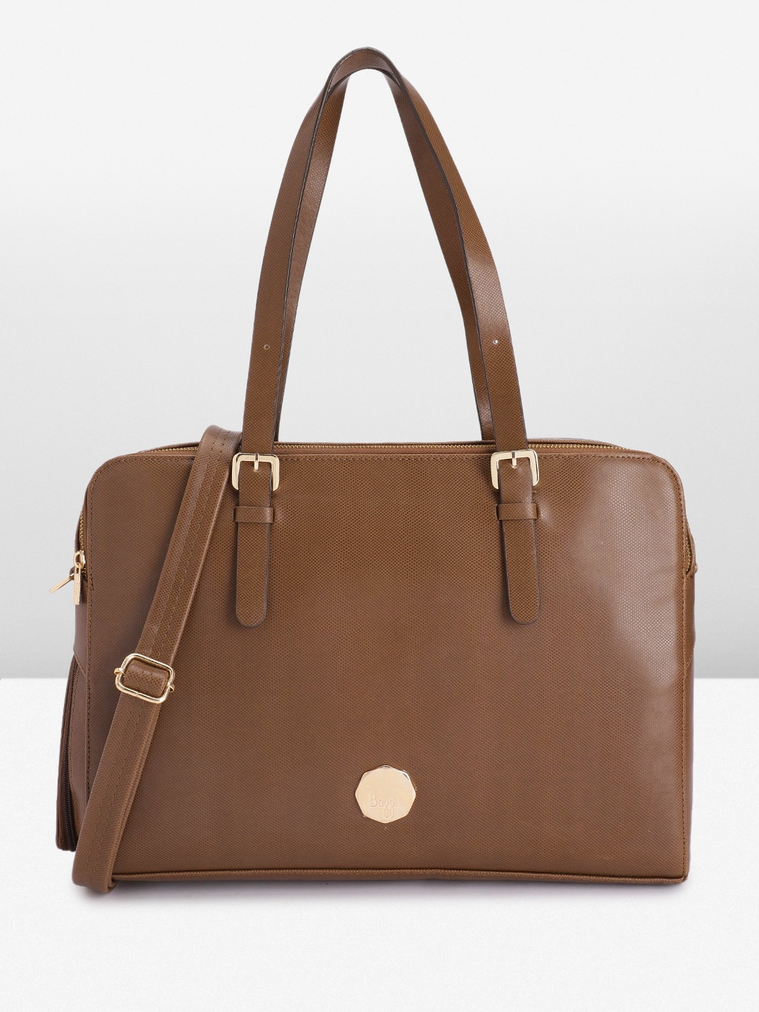 

Baggit Women Textured Laptop Bag, Brown