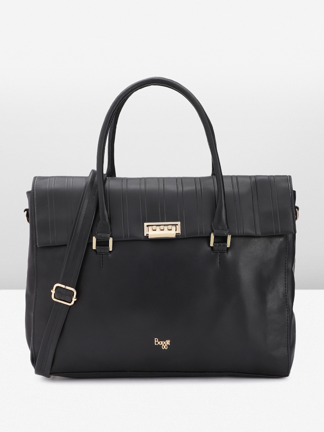 

Baggit Women Self Design Laptop Bag, Black