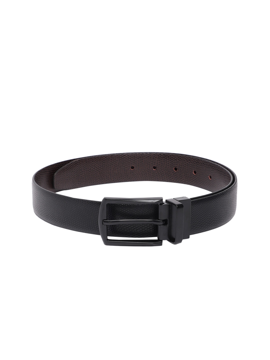 

Baggit Men Textured Reversible Belt, Black